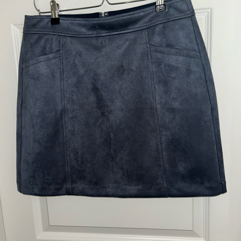 LOFT Blue A-Line Mini Skirt for Casual Wear